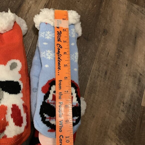 Cozy Plush Fleece Non-Slip Christmas Socks With Animal Designs for Kids - Picture 2 of 11